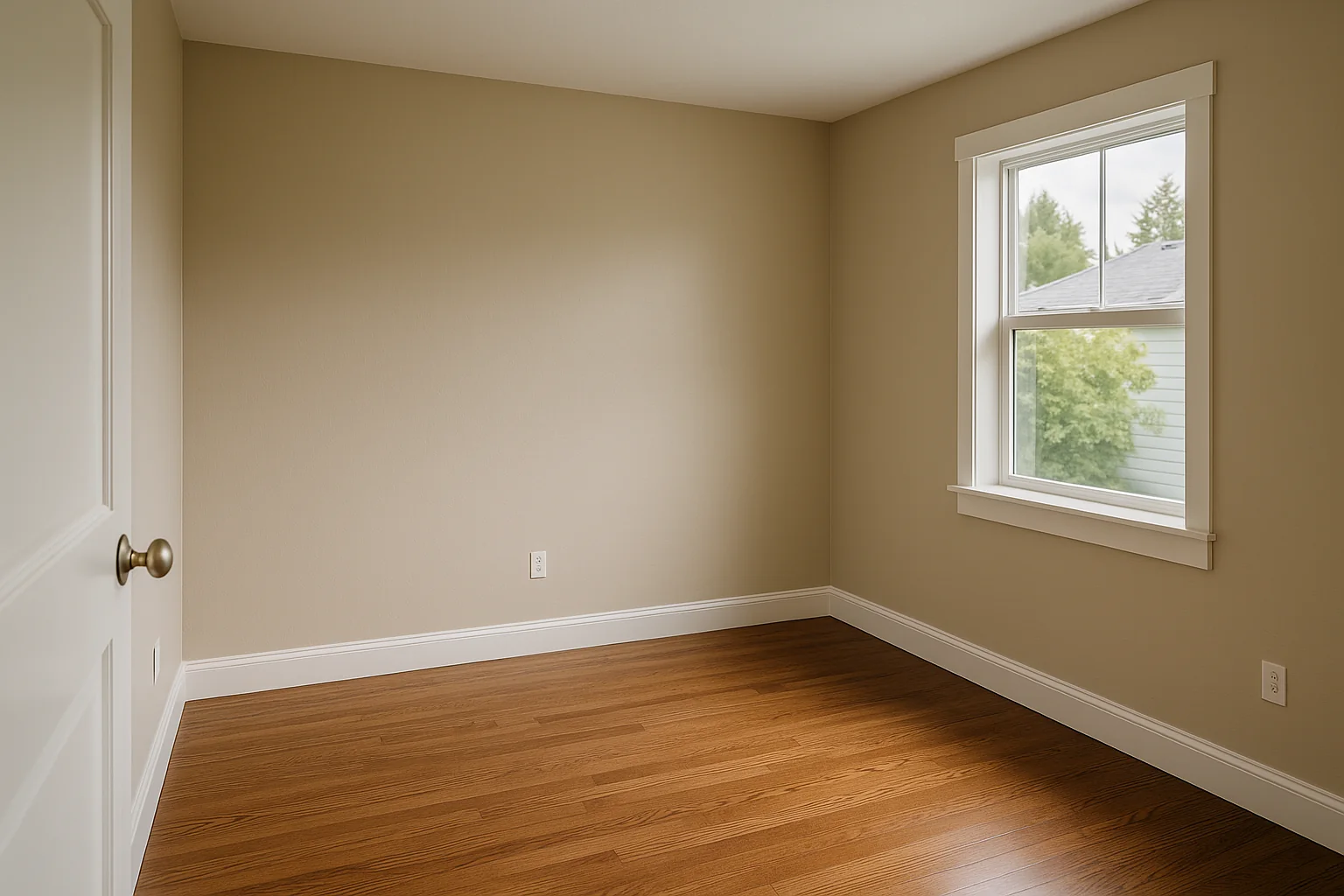 Freshly painted bright interior room in a Corvallis home